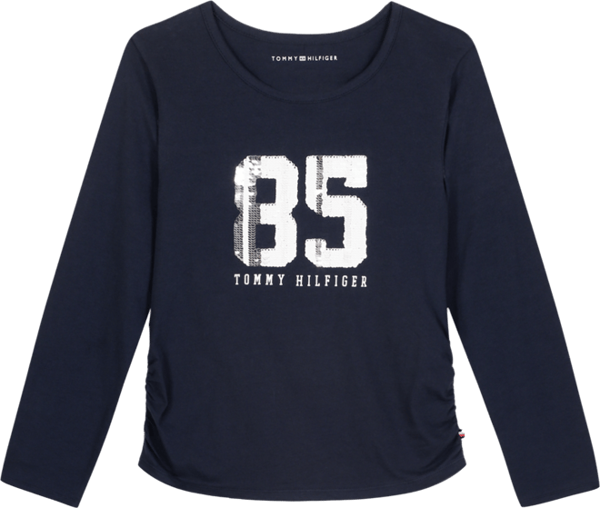 Tommy Hilfiger Big Girls Sequin Stripe 85 Long sleeve Tee - Macy