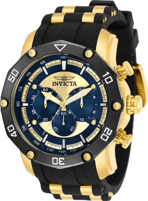 Men's 30079 Pro Diver Quartz Chronograph Blue, Gold Dial Watch