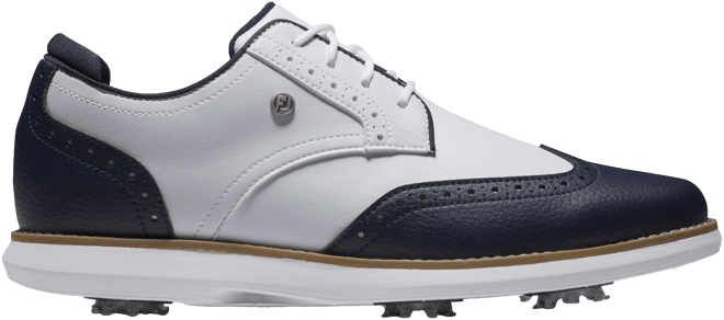 FootJoy Women's Traditions Wing Tip Golf Shoes White/Navy 97934