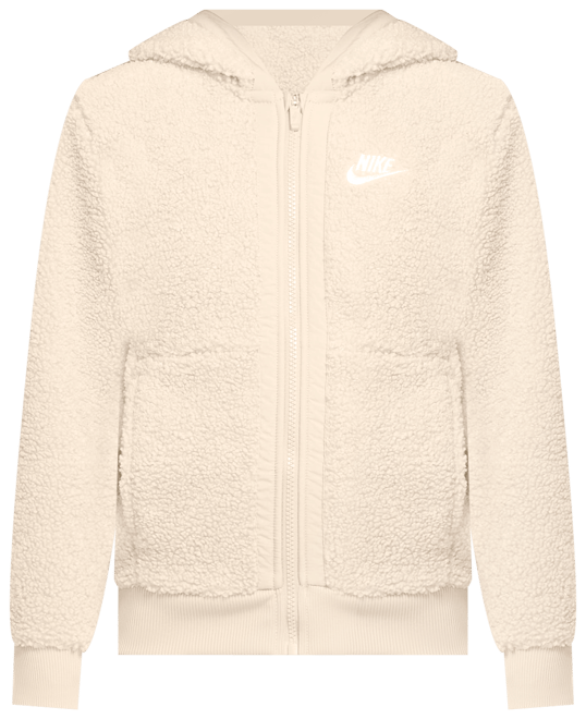 Nike Sportswear Club Fleece Sudadera con gorro acondicionada para el invierno con cierre completo para niños talla grande