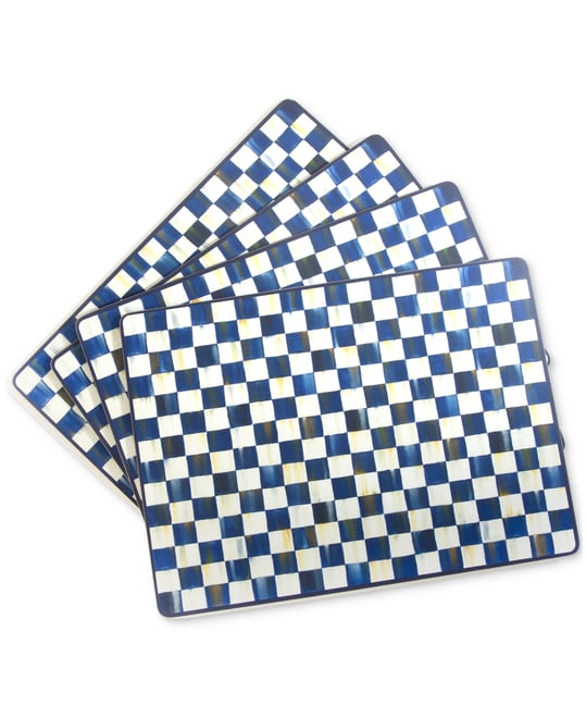 Royal Check Cork Back Placemats, Set of 4
