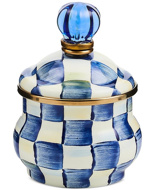 Royal Check Lidded Sugar Bowl