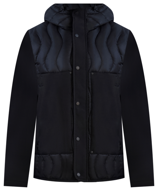 NWT MEN'S KARL LAGERFELD shops PUFFER JACKET BLACK MEDIUM