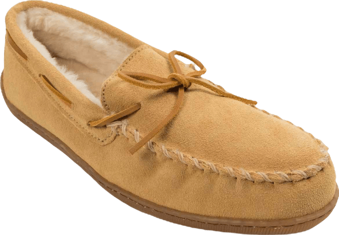 Men's Pile Lined Hardsole Wide Width Slipper