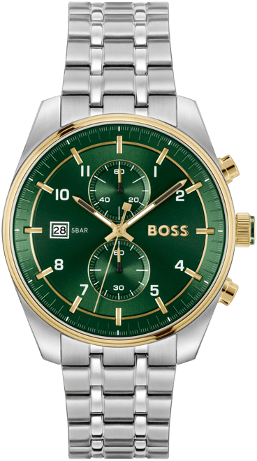 Men's Sky Traveler Quartz Fashion Chrono Stainless Steel Watch 44mm