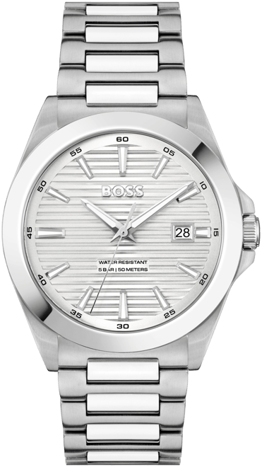 Men's Strike Quartz Basic Calendar Stainless Steel Watch 41mm