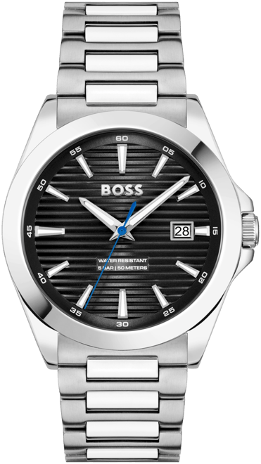 Men's Strike Quartz Basic Calendar Stainless Steel Watch 41mm