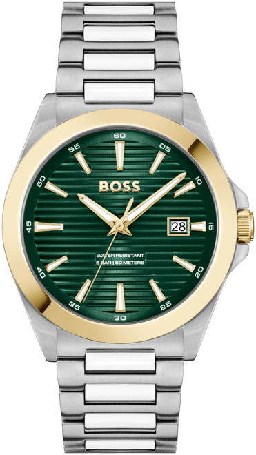 Men's Strike Quartz Basic Calendar Stainless Steel Watch 41mm