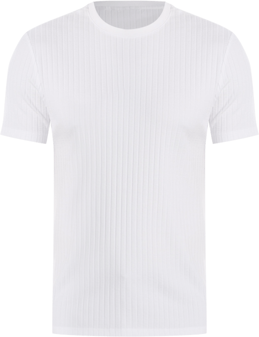 Men's Rib Knit Crew Neck T-shirt