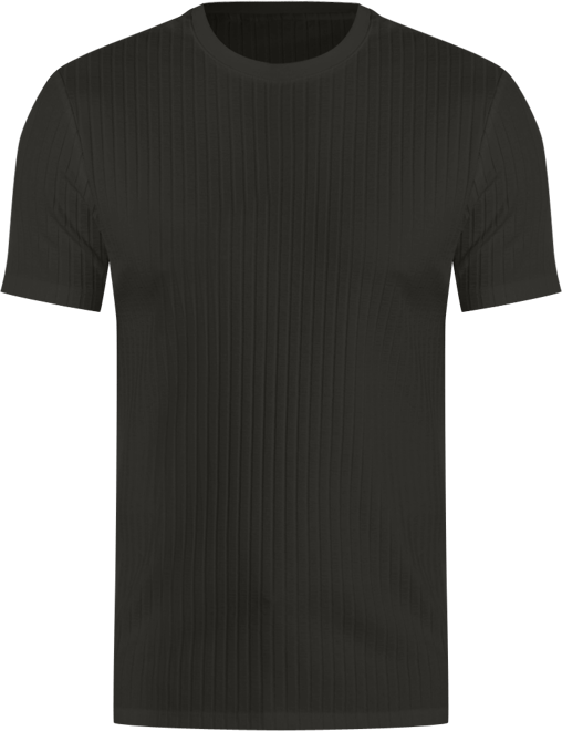 Men's Rib Knit Crew Neck T-shirt
