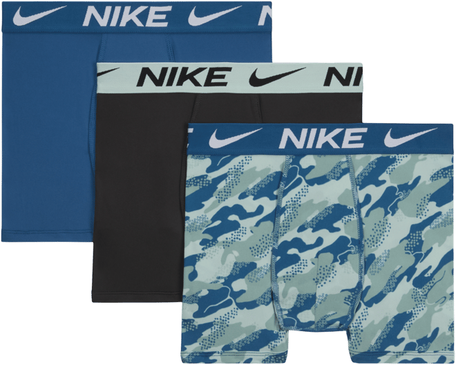 Nike Dri-FIT Essentials Big Kids' Printed Boxer Briefs (3-Pack)