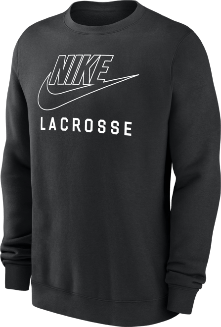 Nike Swoosh Club Fleece Men's Lacrosse Pullover Crew-Neck Sweatshirt