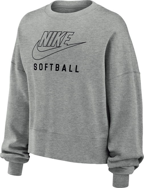 Nike Phoenix Fleece Sudadera de softball de cuello redondo para mujer