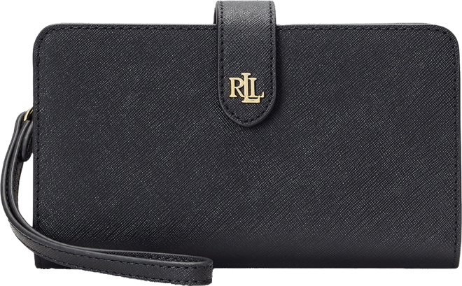 Lauren Ralph Lauren Crosshatch Leather Tech Wristlet - Macy's