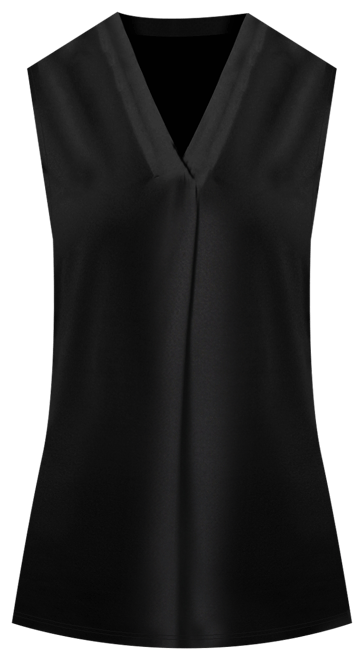 Women's Crepe Sleeveless V-Neck Top