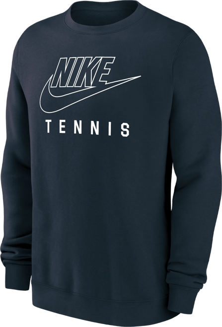 Nike Swoosh Club Fleece Men's Tennis Pullover Crew-Neck Sweatshirt