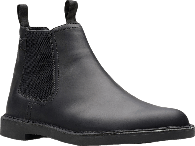Clarks Mens Shepton Flat Heel Chelsea Boots, Color: Black JCPenney