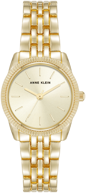 Women's Quartz Casual Coin Edge Gold-Tone Alloy Metal Watch, 26mm