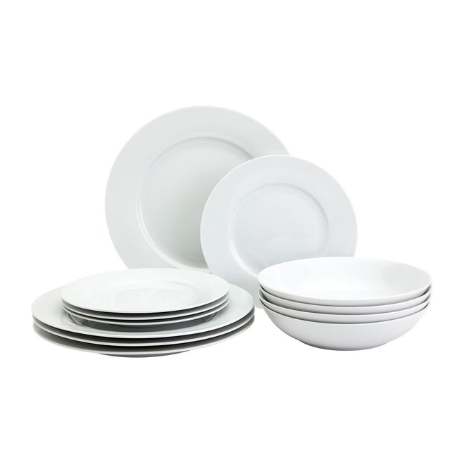 Fieldcrest Sorrento 12-pc. Ceramic Dinnerware Set, Color: White
