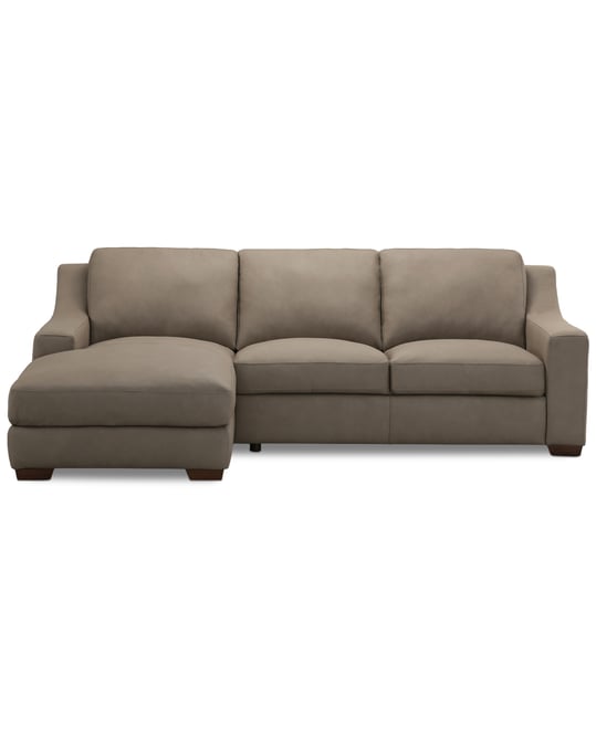 Closeout! Kovner 2-Pc. Leather Sectional Chaise and Sofa Set, Created for Macy's