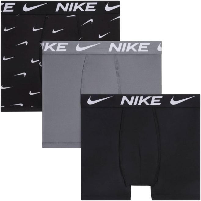 Nike Dri-FIT Essentials Ropa interior estampada para niños talla grande (paquete de 3)