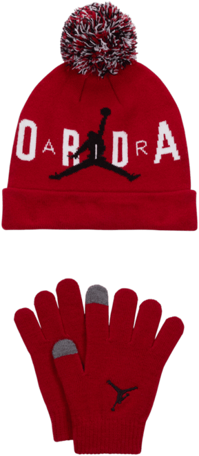 Jordan Pom Beanie Set Big Kids 2-Piece Set