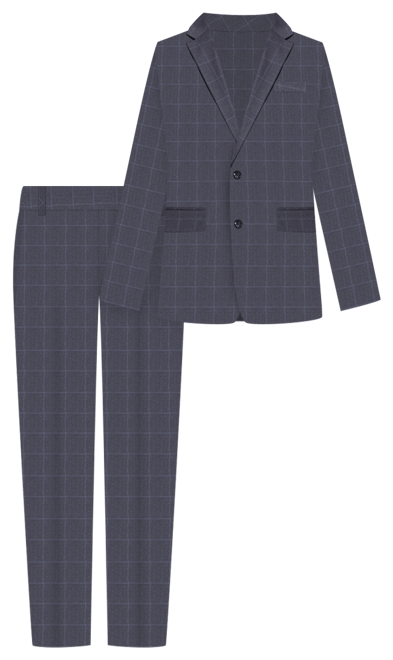 Perry Ellis Men's Modern-Fit Solid Nested Suit