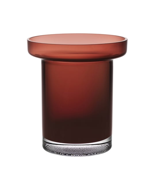 8" Limelight Low Crystal glass Vase