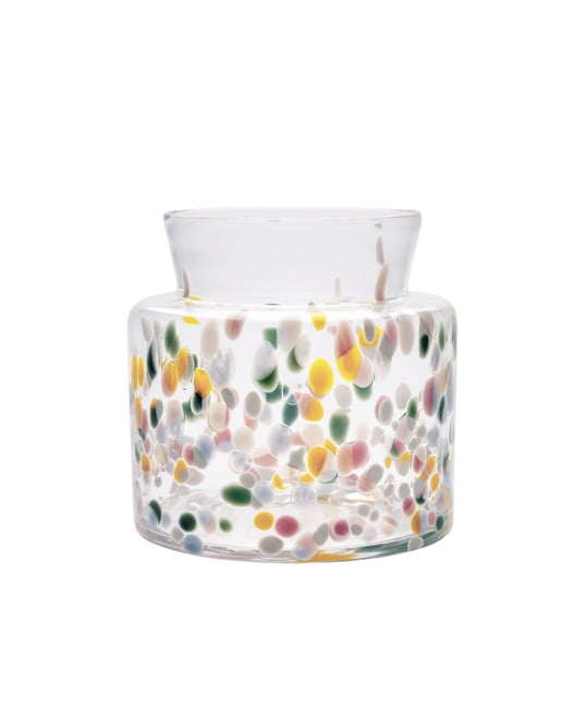 8" Meadow Wide Crystal glass Vase