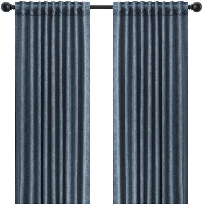 Premium 2-Panel Embellish Embossed Classy Blackout Curtains