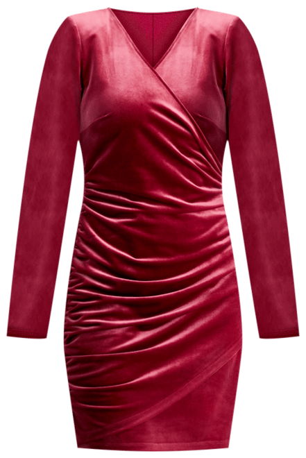 I.N.C. International Concepts Petites Velvet Wrap Mini Dress Created for Macy s Macy s
