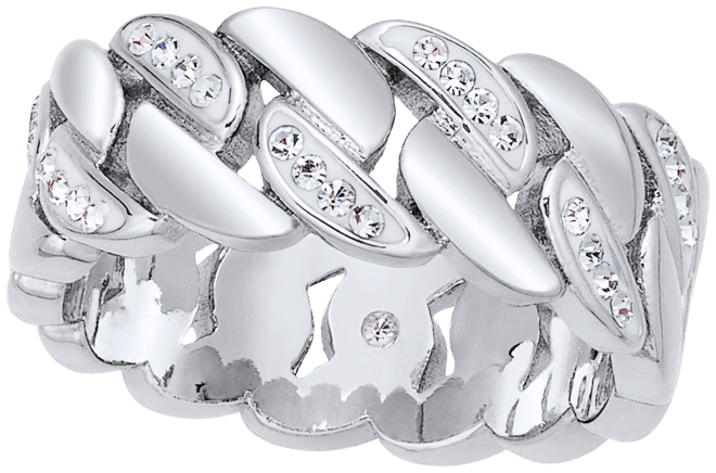 Clear Crystal Link Ring