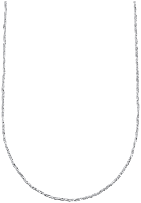 Silver Plated or 18k Gold Plated Brass Twisted Snake Chain Necklace