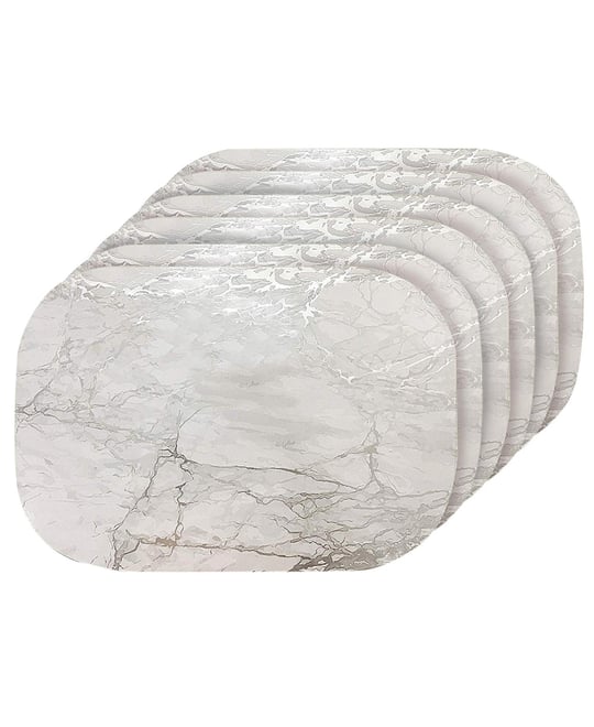 Marble Cork Place Mats, Washable Placemats , 12" x 18" Set of 6, Heat Resistant Placemats, Non Slip, Table Mat, Table Placemats, for Kitch