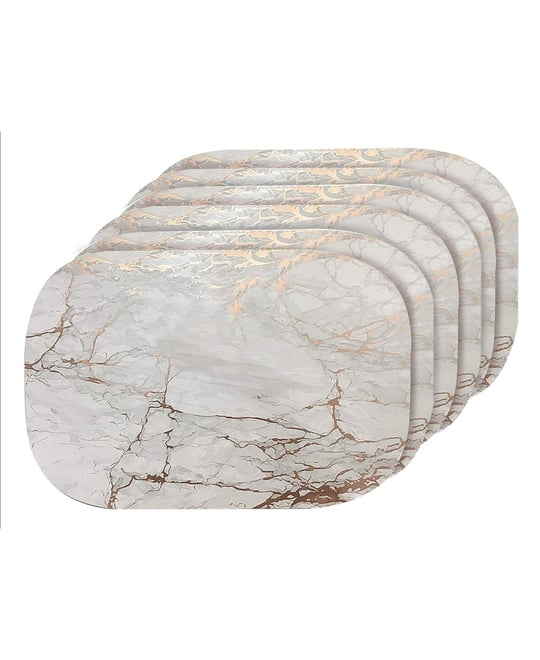 Marble Cork Place Mats, Washable Placemats , 12" x 18" Set of 6, Heat Resistant Placemats, Non Slip, Table Mat, Table Placemats, for Kitch