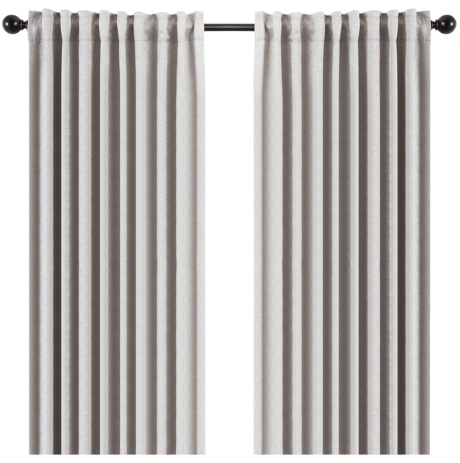 Premium 2-Panel Classy Embossed Leaf Textured Curtains