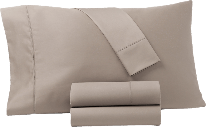 Solid 550 Thread Count 100% Cotton 4-Pc. Sheet Set, Queen, Exclusively at Macy's