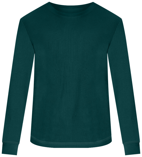 Men's Thermal Long-Sleeve Ribbed Crewneck Sweater, Created for Macy's