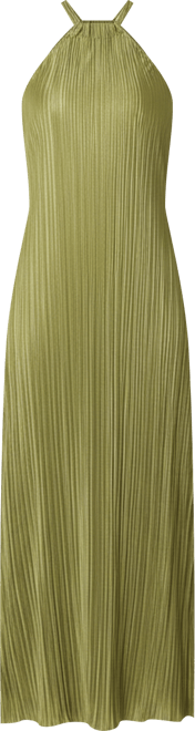 Womens Melody Plisse Halter Maxi Dress