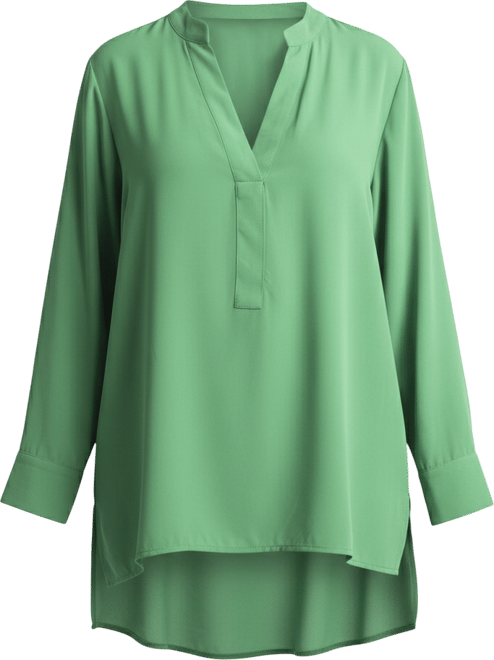 Women's Plus Size Mandarin Collar Tunic