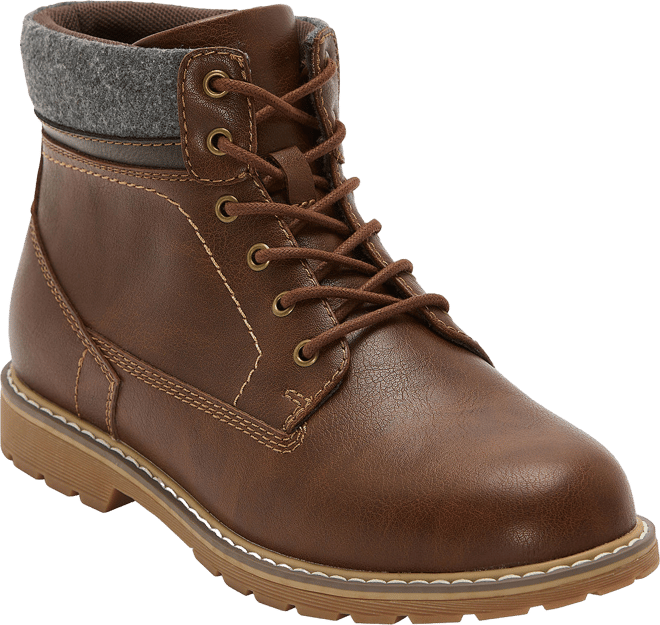 Thereabouts Little Big Boys Nolan Block Heel Lace Up Boots