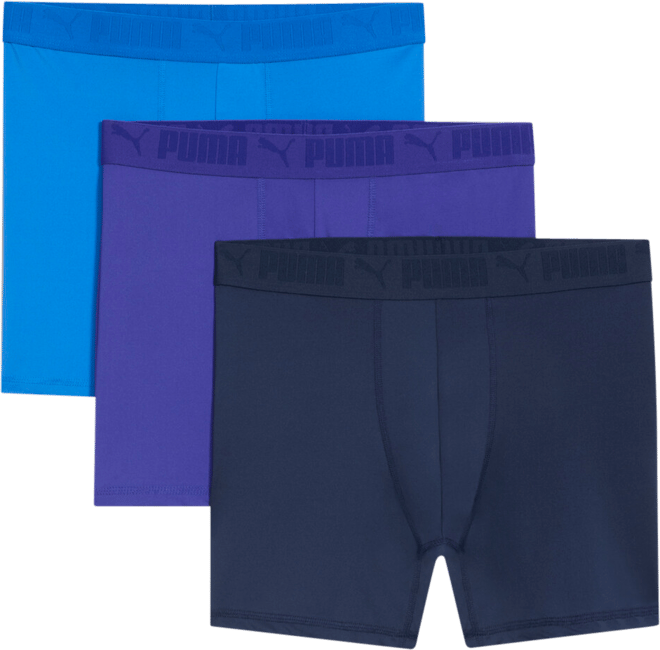 PUMA Men's Athletic Fit Boxer Briefs 3 Pack