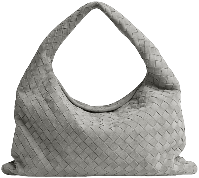 ショルダーバッグ・ポシェット BOTTEGA VENETA SMALL HOP HOBO SUEDE SHOULDER BAG Bottega Veneta Small Hop Intrecciato Suede Shoulder Bag