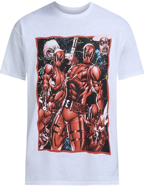 Shop Graphic Tees Deadpool Fam Tee DQN060A-WHT white