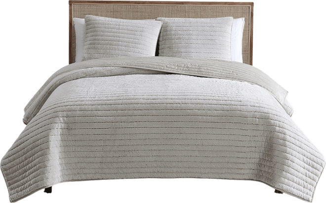 Polar Faux-Fur Reversible Quilt Set, Full/Queen