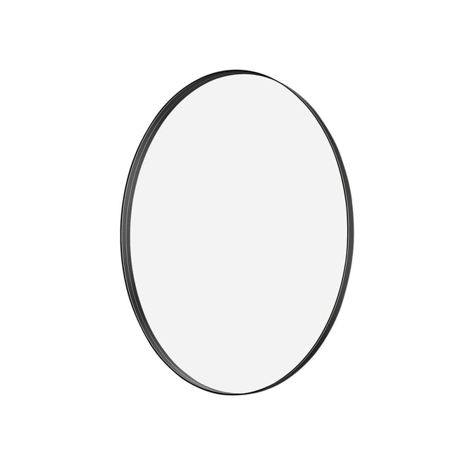 Oval Wall Mounted Mirror 26"x38" in Black