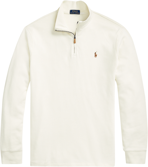 Men's Estate-Rib Cotton Quarter-Zip Pullover