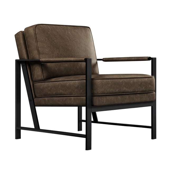 Retro Upholstered Lounge Chair Accent Chair