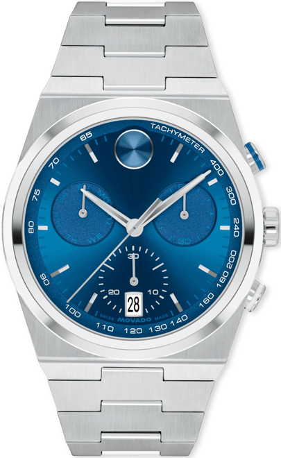 Men's Bold Quest Swiss Quartz Chrono Stainless Steel Watch 42mm