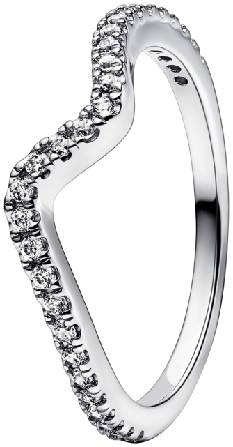 Cubic Zirconia Timeless Sparkling Wave Ring